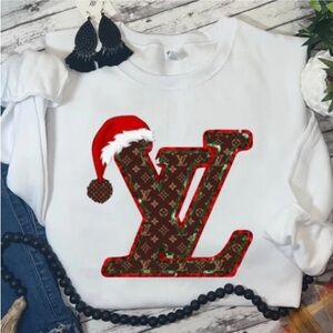 BRAND NEW WITH TAGS Designer Santa Hat Sweatshirt